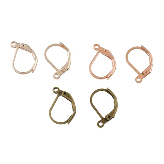 9mm Mixed Antique Finish Lever Backs, 24ct. by Bead Landing™